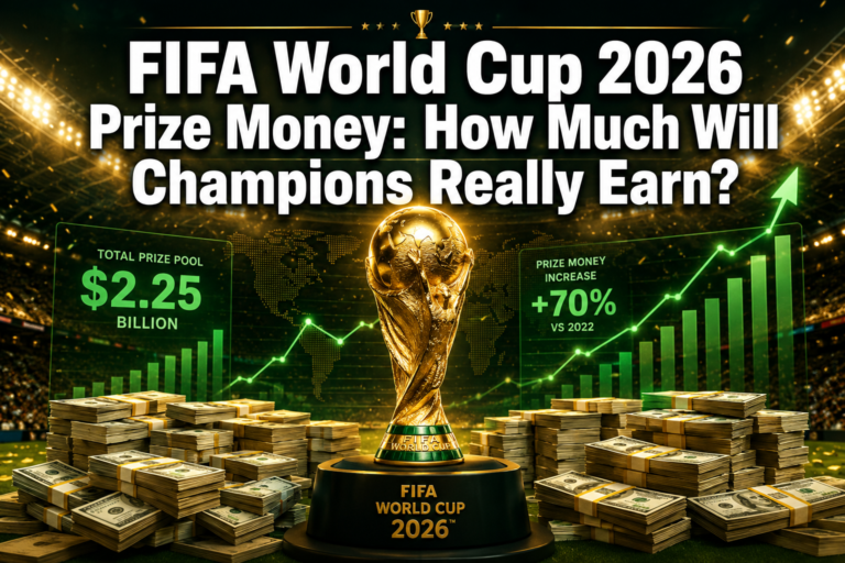 Professional () hero image featuring 'FIFA World Cup 2026 Prize Money: How Much Will Champions Really Earn?' in extra large
