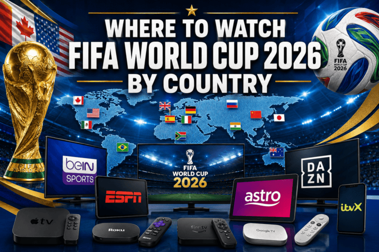 Where to Watch FIFA World Cup 2026 by country Online free