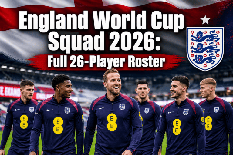 England World Cup Squad 2026: Full 26-Player Roster